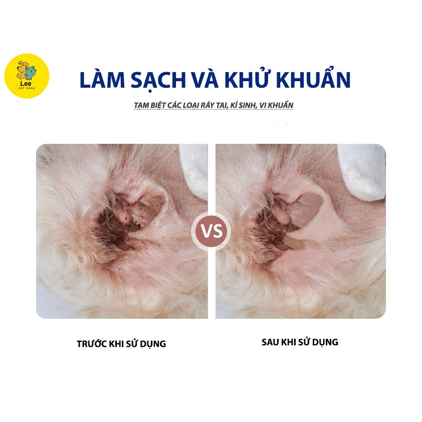 Nước rửa tai, rửa mắt vệ sinh cho chó mèo - Dung dich vệ sinh tai, mắt cho thú cưng