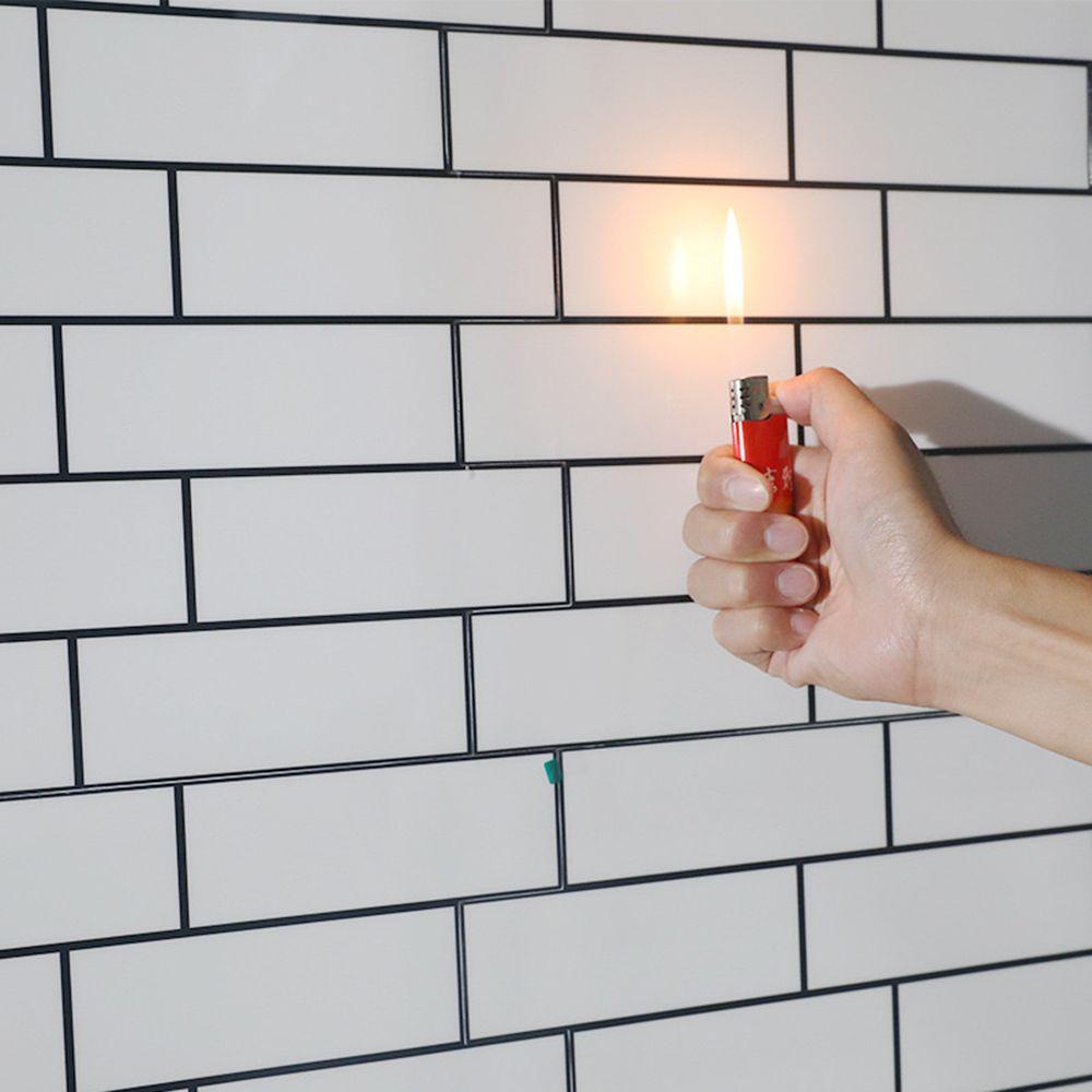 Giấy Dán Tường Giải Trí Hình Gạch Lát Màu Trắng