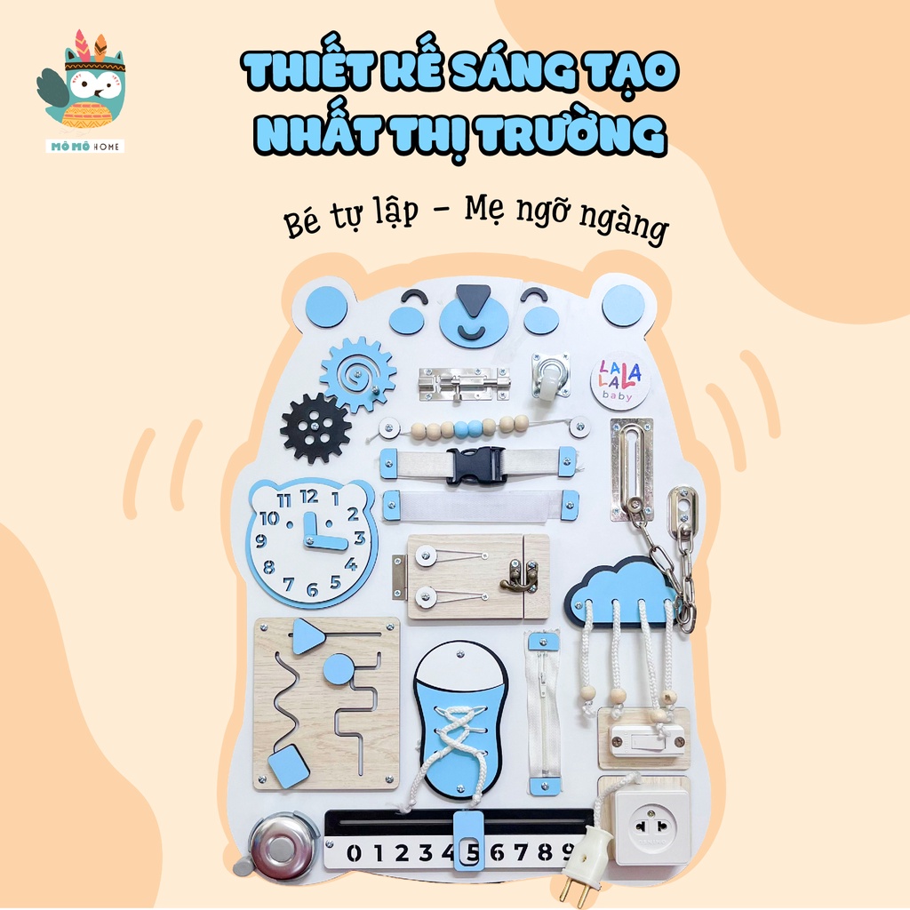 Busy Board Bảng bận rộn hình bé voi Cute Lalala baby kích thước 40x25cm