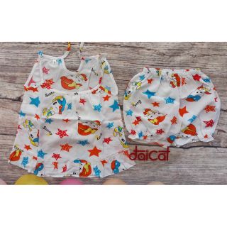 Bộ tole áo dây quần phồng bé gái sz2"