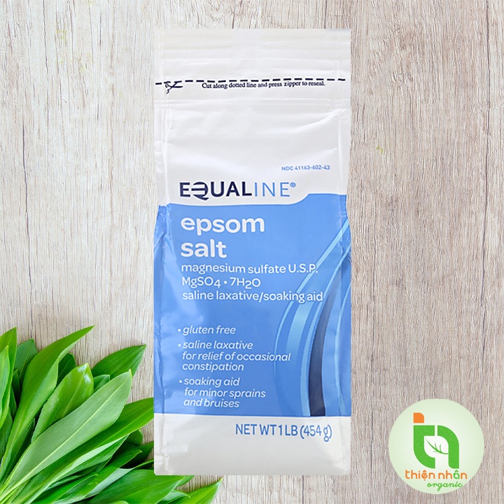 Muối tắm Epsom salt nguyên chất Equaline tẩy tế bào chết 454g