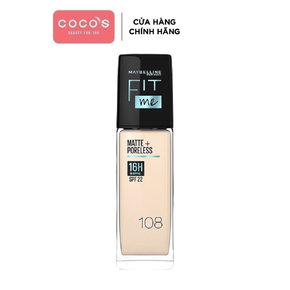 Kem Nền Mịn Nhẹ Kiềm Dầu Fit Me Maybelline New York Matte Poreless Foundation 30ml
