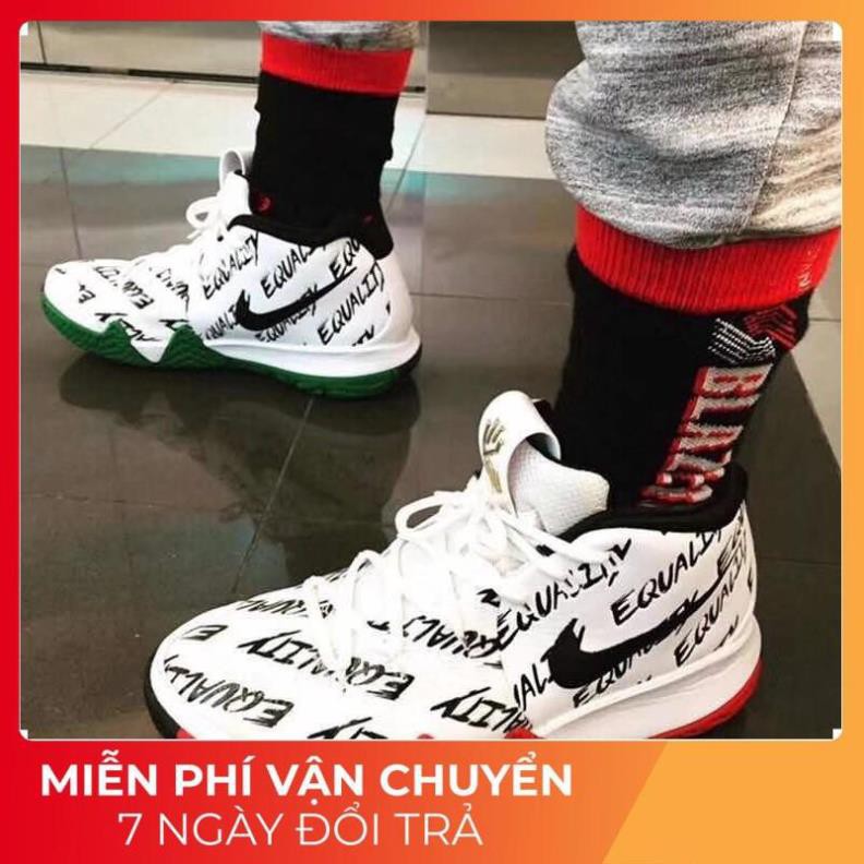 Nike Kyrie 4 Men thể thao cao Bóng rổ nam Giày nguyên bản màu trắng / đen / đỏ cỡ 40-46 XỊN 2020 new