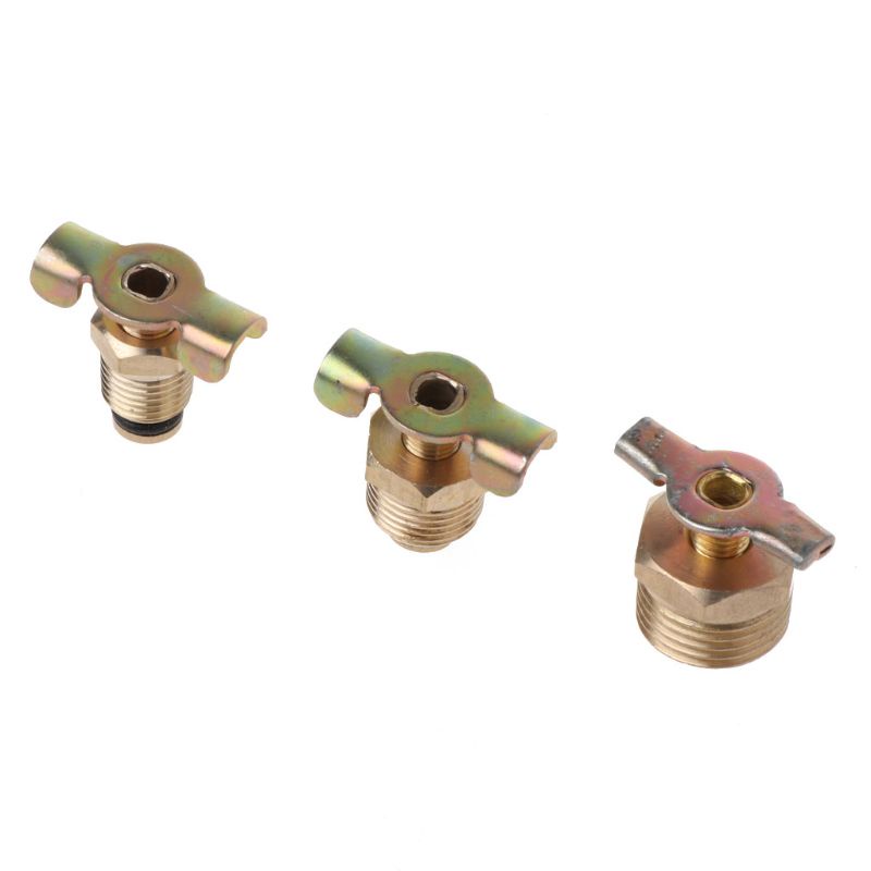 Van xả khí 1/4&quot; 3/8&quot; 1/2&quot; bằng đồng thau chuyên dụng