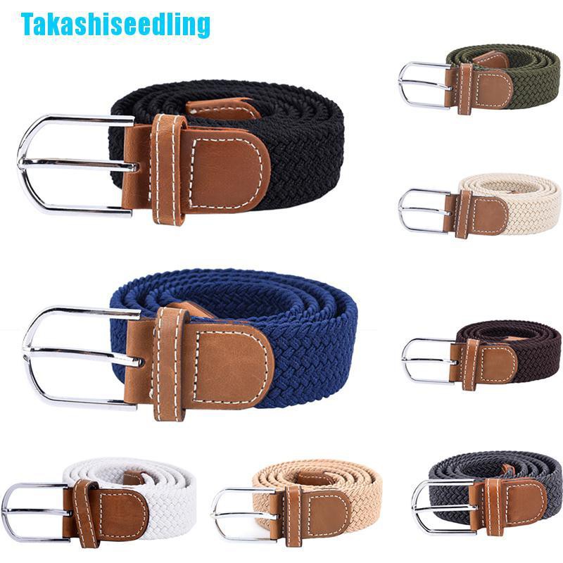 (Hàng Mới Về) Thắt Lưng Vải Co Giãn Phối Khóa Kim Loại Thời Trang Cho Nam