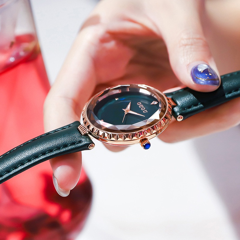 Đồng Hồ Đeo Tay GUOU Chống Thấm Nước Đính Đá Thời Trang Dành Cho Nữ