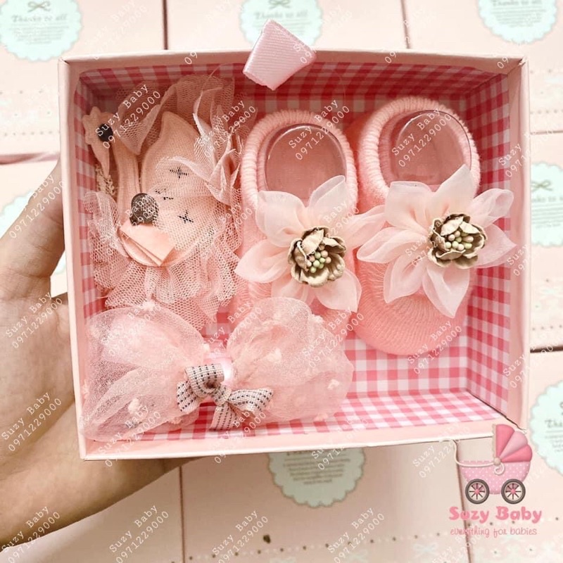 Set phụ kiện công chúa cho bé sơ sinh, Suzy baby