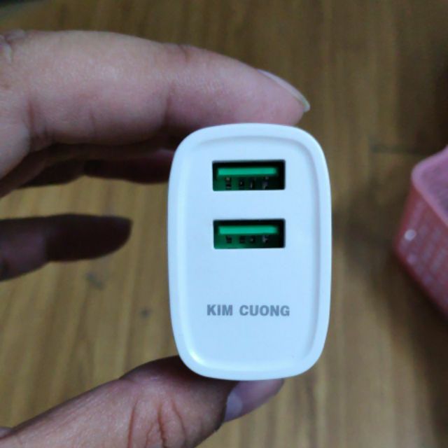 Cóc sạc 3A kim cương kmg 603 2 cổng sạc usb