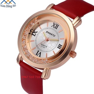 Đồng Hồ Nữ Dây Da Thời Trang SMEETO ST223 Chống Nước 3ATM