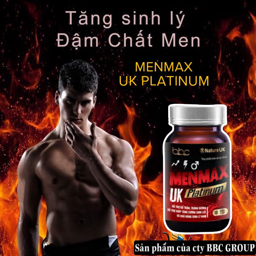 Viên uống tăng sinh lí MENMAX UK PLATINUM BBC hỗ trợ bổ thận, tráng dương, tăng cường sinh lực