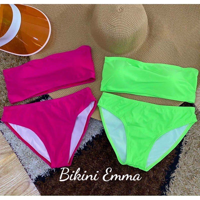 [ HÀNG CÓ SẴN ] Bikini áo ống dạ quang (hình thật)
