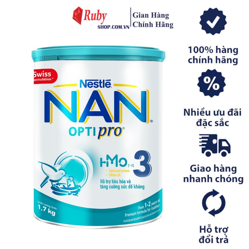 Sữa Bột Nestle NAN OPTIPRO 3 HM-O Hộp 1.7kg Và 900g