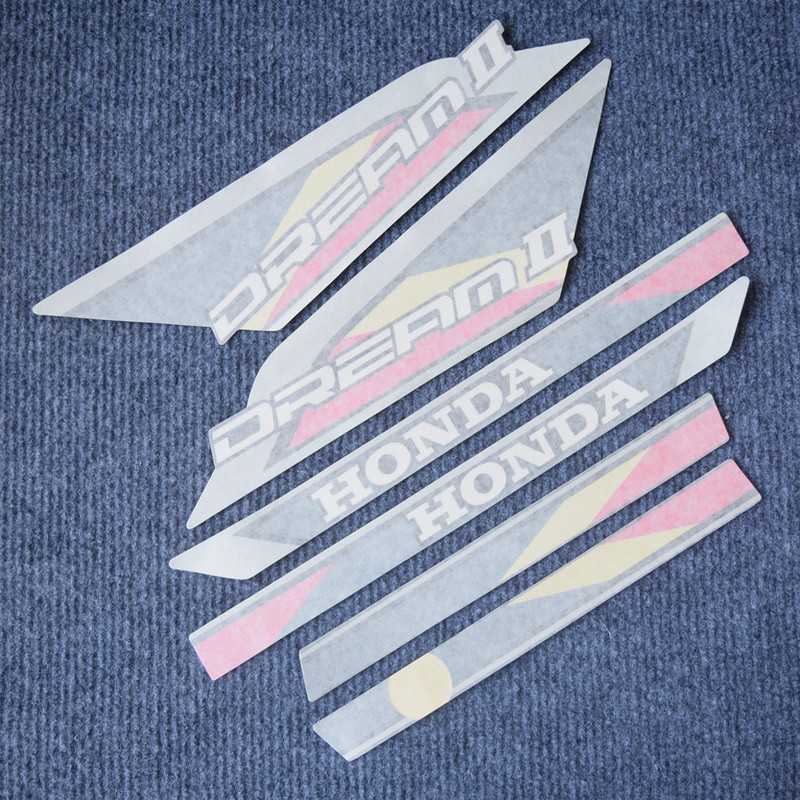 [CỰC RẺ]  Tem rời full xe cho DREAM 2 hàng như zin - nâu đỏ