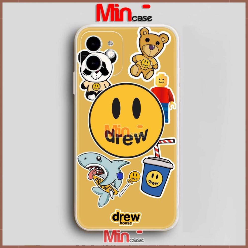 Ốp lưng iPhone Drew cạnh viền vuông silicon mềm dẻo cho iphone 6/6s/7/8/X/XS/XR/11/12/13 Pro Plus Max cute dễ thương đẹp