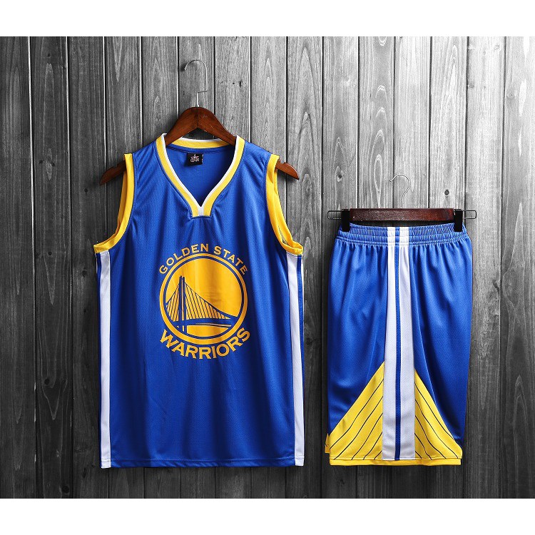 Bộ quần áo bóng rổ NBA Golden State Warrriors - Bộ đồ bóng rổ trơn không số hàng đẹp