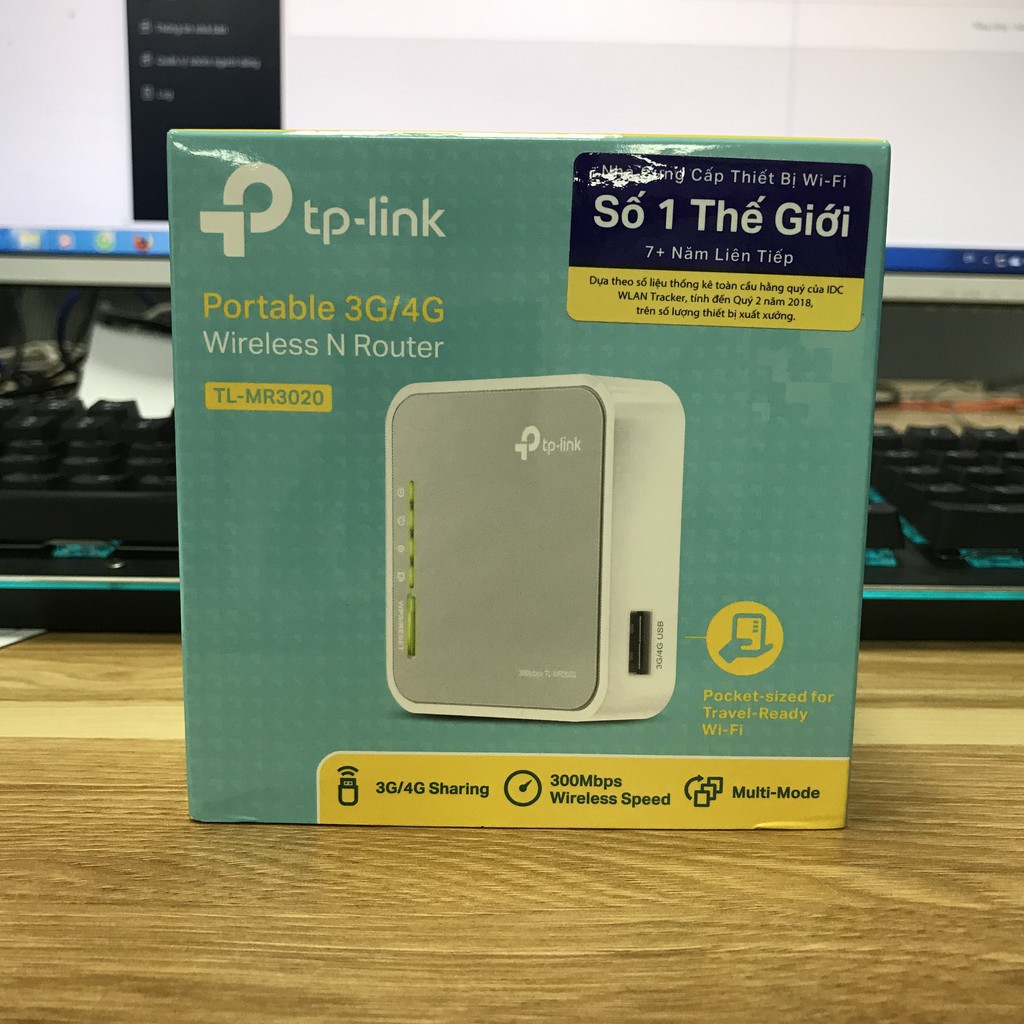 Bộ Phát Wi-Fi Di Động Tplink Chuẩn N 3G/4G MR3020 - Hàng chính hãng