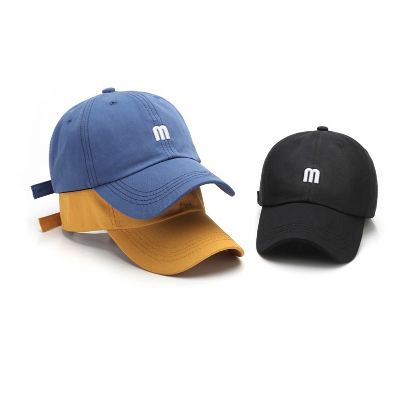 Mũ lưỡi trai bóng chày thêu chữ M - MU16