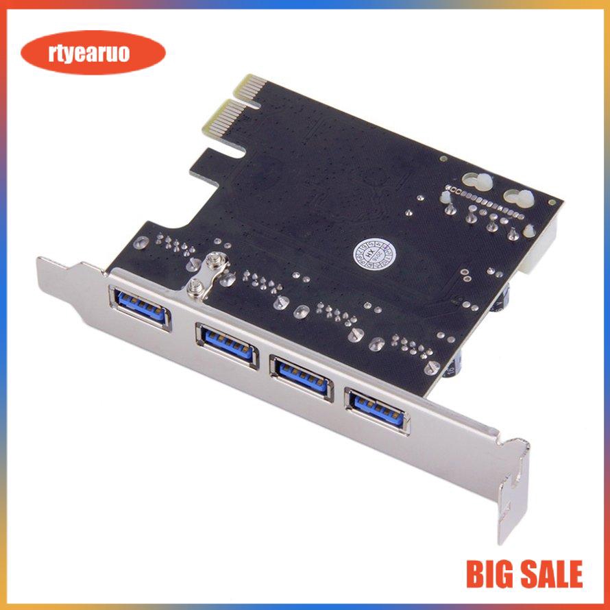 Card Mở Rộng 4 Cổng Pci-E Sang Usb 3.0 5 Gbps Tốc Độ Cao