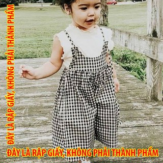 Rập giấy DC010 - Set quần yếm ống rộng - TE