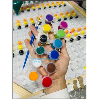 Vĩ đựng màu 6 ô có nắp đậy kín, Khay đựng màu nước 6 ô ( 5ml)