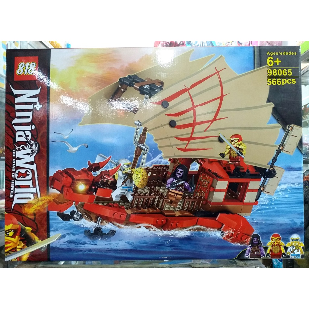 Mô hình Lắp ráp Ninja 818 - thuyền Buồm đầu rồng 566 chi tiết