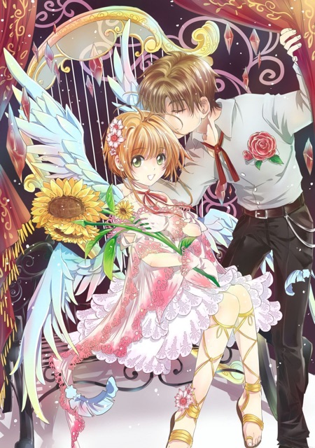 Poster anime sakura a4 nhiều mẫu coa đề can bóc dán