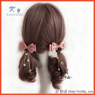 [Ky] Phiên bản Hàn Quốc Kẹp tóc nữ thần tiên Lolita Kc Nhật Bản nơ nhỏ tươi tua rua để kẹp mũ nữ Sen