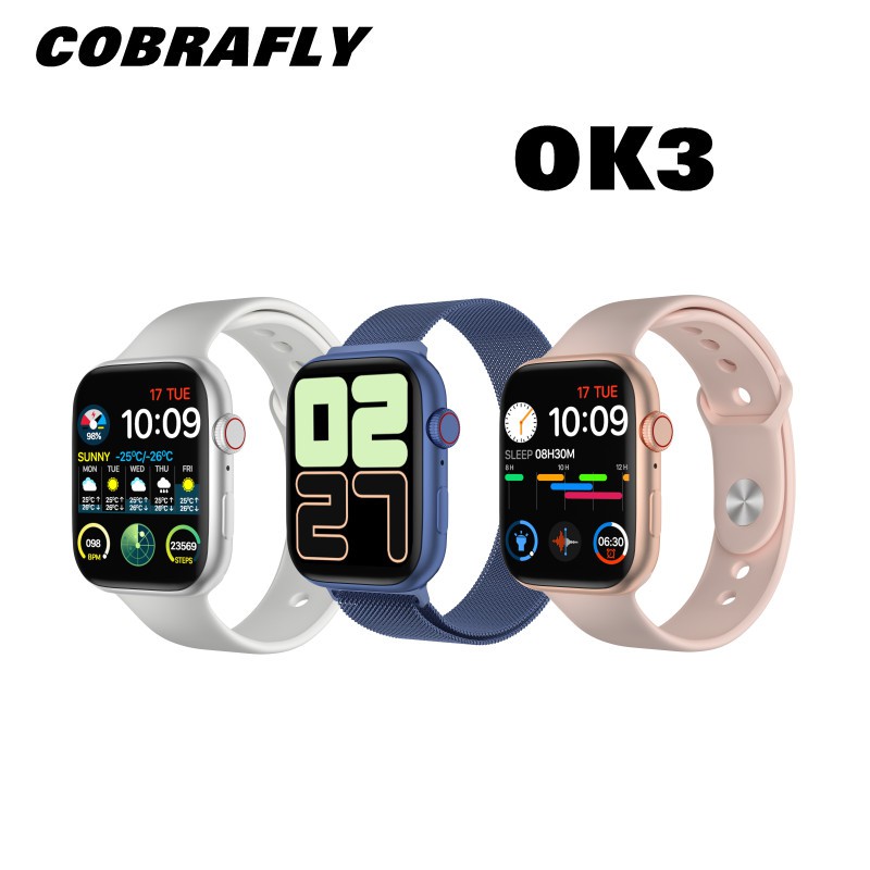 Bộ Đồng Hồ Thông Minh OK3  COBRAFLY Bluetooth Không Dây 1.75 Inch Vs Fk78 / Fk88 2021