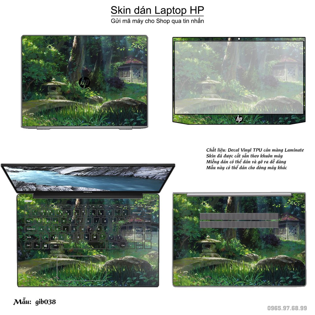 Skin dán Laptop HP in hình Ghibli Nhật Bản (inbox mã máy cho Shop)