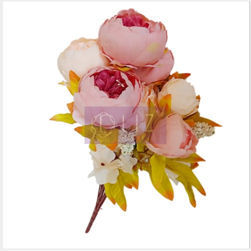 Hoa Giả - Chùm Mẫu Đơn Cỡ Lớn Cao Cấp – hoa giả trang trí – Lizflower [B3-D2]