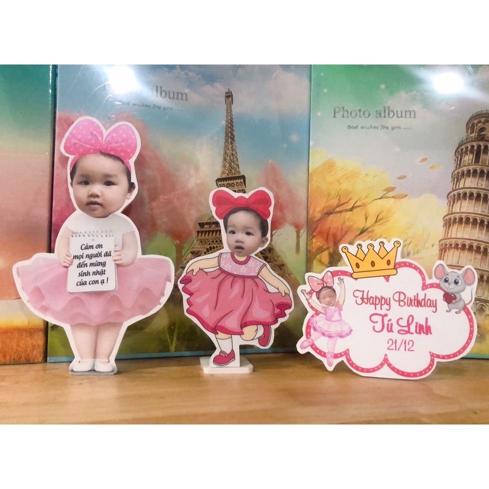 hình in Chibi trang trí tiệc sinh nhật, happy birthday, thôi nôi, đầy tháng theo yêu cầu cho bé trai, bé gái,bạn bè M030