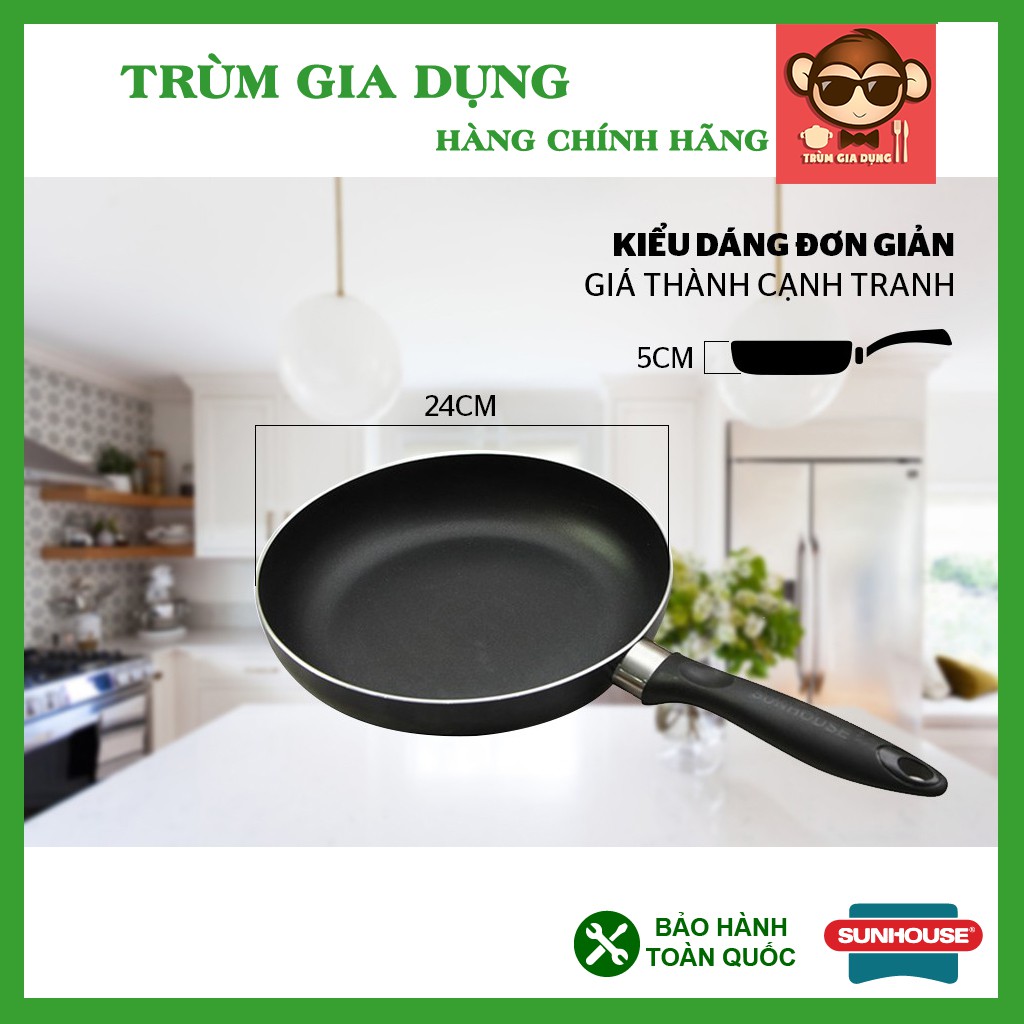 Chảo chống dính Sunhouse 18cm, chảo Sunhouse CT18, 20, 24, 26, 28, 30cm