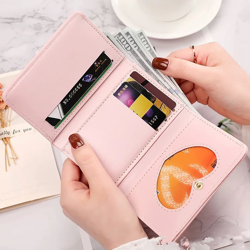 Ví Ngắn Nữ Mini Chú Chó CORGI May mắn tài lộc Dễ Thương V547 - Hata24h