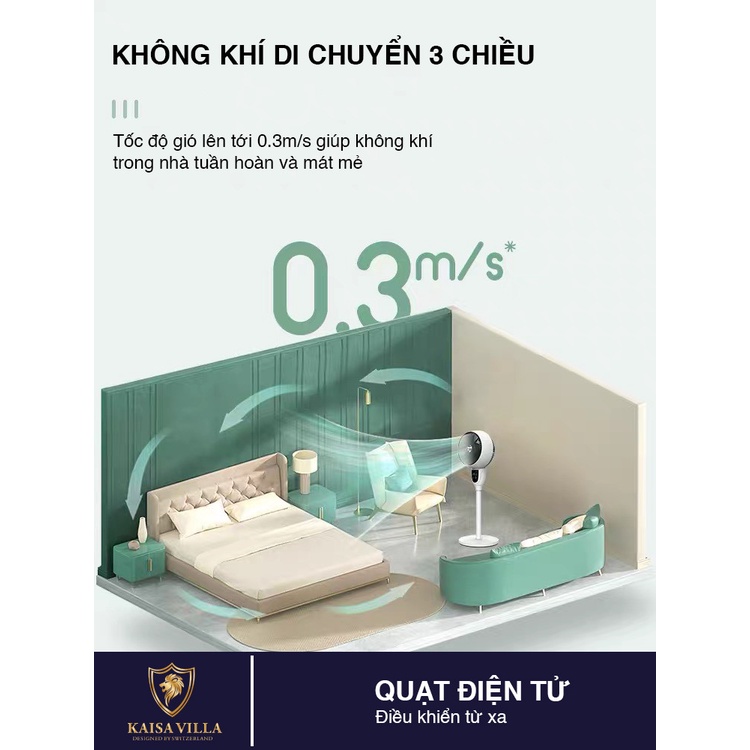 QUẠT ĐIỆN TỬ CHÍNH HÃNG KAISA VILLA MODEL JD-8112 DT