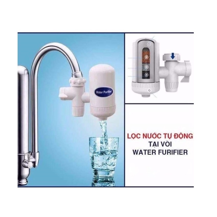 Thiet Bi Loc Nuoc Tai Voi - Bộ Lọc Nước Sạch Tại Vòi Water Purifier Với 4 Tầng, Giúp Lọc Sạch 99,99% Các Loại Cặn Bẩn