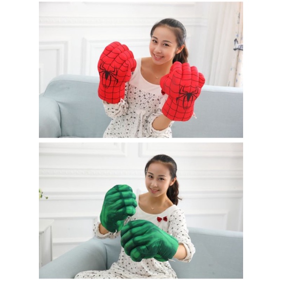 Găng Tay Người Khổng Lồ Xanh Hulk, Găng Tay Siêu Anh Hùng Marvel Dành Cho Trẻ Em Và Người Lớn