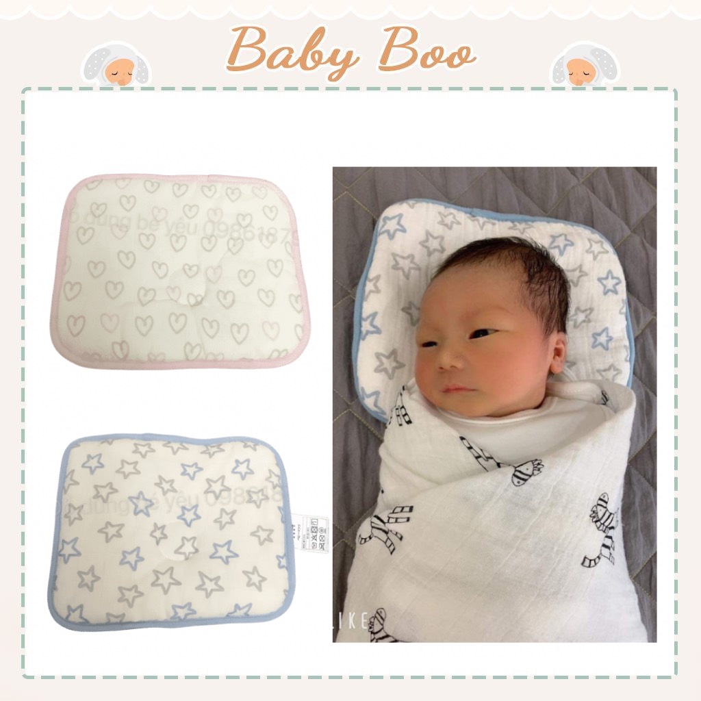 Gối xô xuất nhật thoáng mát cho bé sơ sinh [ babyboo ]