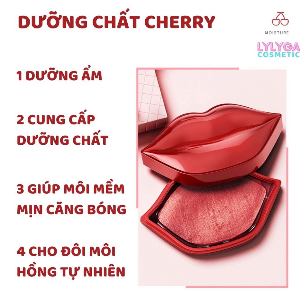 Mặt nạ môi BIOAQUA CHERRY 60g Hộp 20 miếng, mặt nạ ngủ cho môi ban đêm, ban ngày giảm thâm 1 HỘP MN18