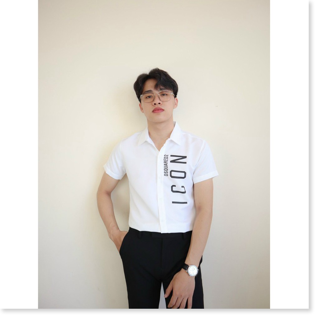 Áo sơ mi in thêu ngăn tay nam nữ cực đẹp , dành cho giới trẻ KME FASHION