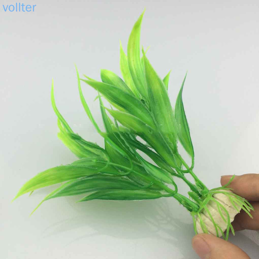 VOLL Water Grass Green Plant Ornament For Fish Tank Artificial Plastic Aquarium Decoration Aquatic Plants