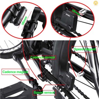 LT.D Cycling Wireless Computer with Heart Rate Sensor Multifunctional Rainproof Cycling Computer with Backlight LCD