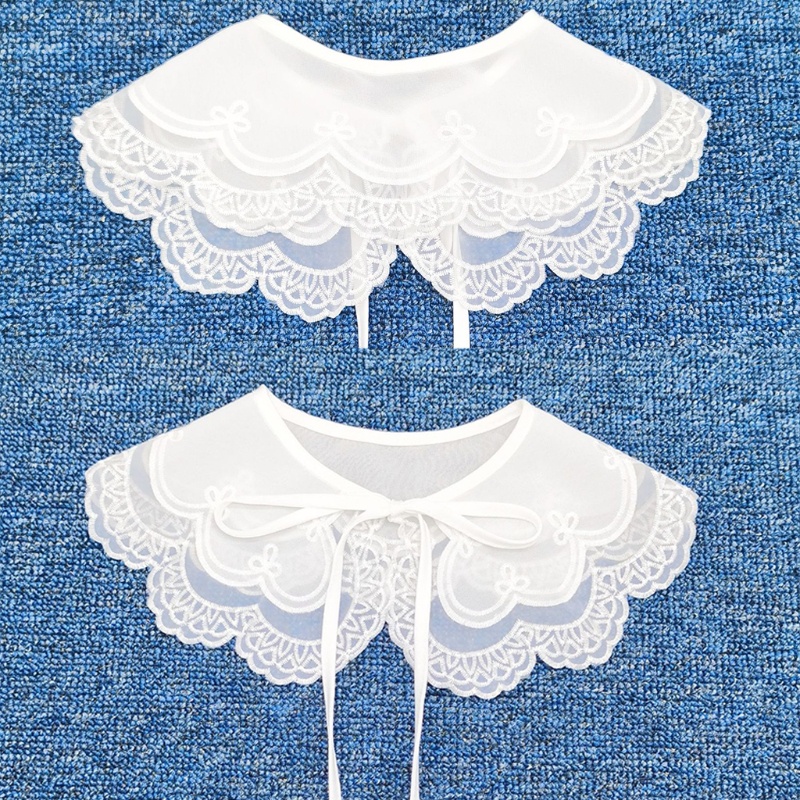 Vòng Cổ Choker Vải Voan Thêu Hình Vỏ Sò Phong Cách Cổ Điển Thanh Lịch Dành Cho Nữ