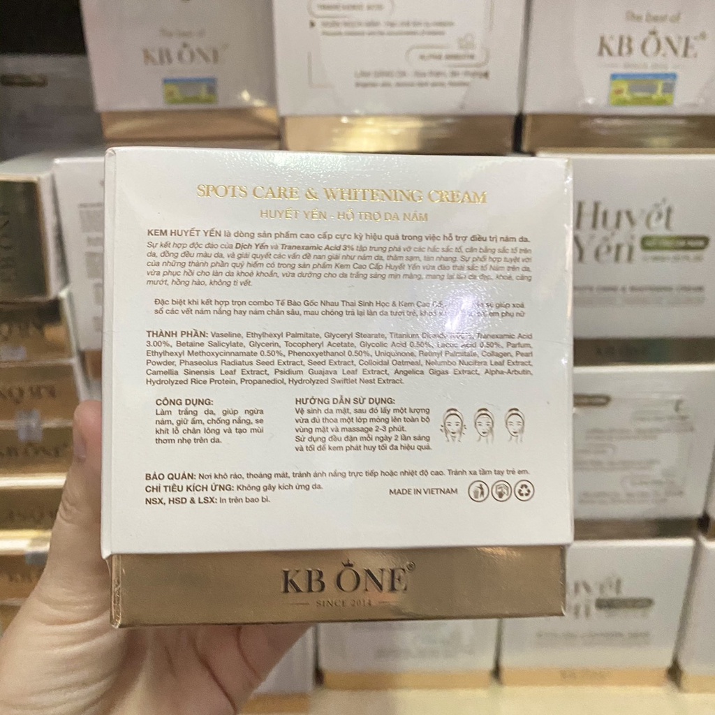 [Chính hãng] Kem Huyết Yến KB ONE - Tặng kèm Serum Tế Bào Gốc KBOne - 8936095371652 - Hoàng Hưng Long