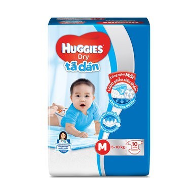 Tã dán Huggies bịch nhỏ M10- M26