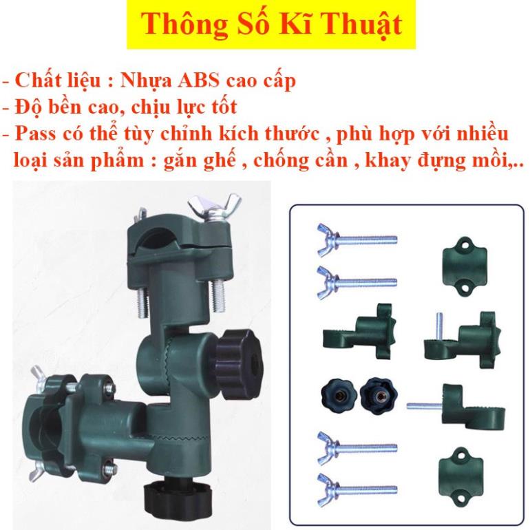 Pass Đa Năng Gắn Ghế Câu Cá , Khay Đựng Mồi, Chống Cần Câu XOAY 180 ĐỘ , TÙY Ý ĐIỀU CHỈNH GÓC ( ĐỒ CÂU COYE )