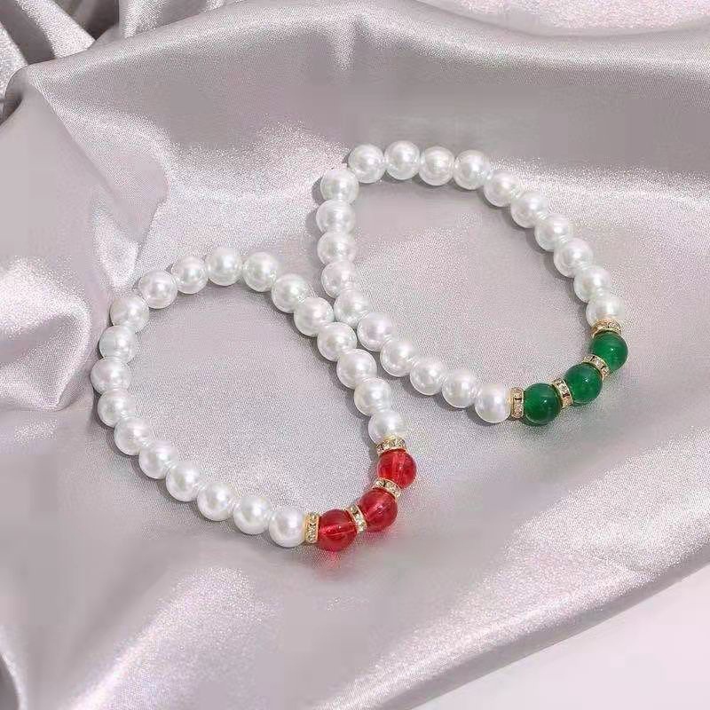 Vòng Tay Đính Hạt Ngọc Trai Giả Hợp Thời Trang Cho Nữ