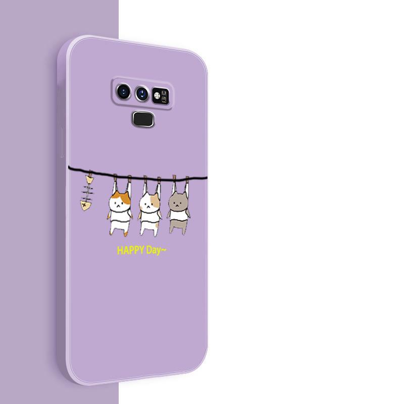 Ốp lưng SAMSUNG note 9 Ốp Điện Thoại Silicon Mềm Mịn In Hình Mèo Cho SAMSUNG note 9 LSMM01 viền vuông cute