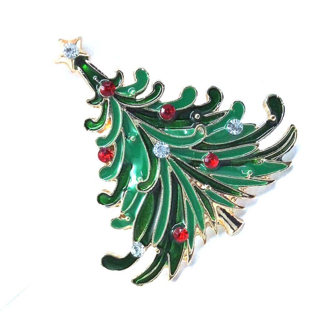 QQMALL Trâm Cài Áo Hình Ông Già Noel Đính Đá Nhiều Màu Sang Trọng