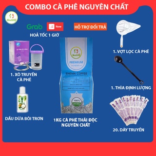 COMBO 90 ngày cà phê thải độc đại tràng, 100% nguyên chất, coffee enema, cà phê giảm cân
