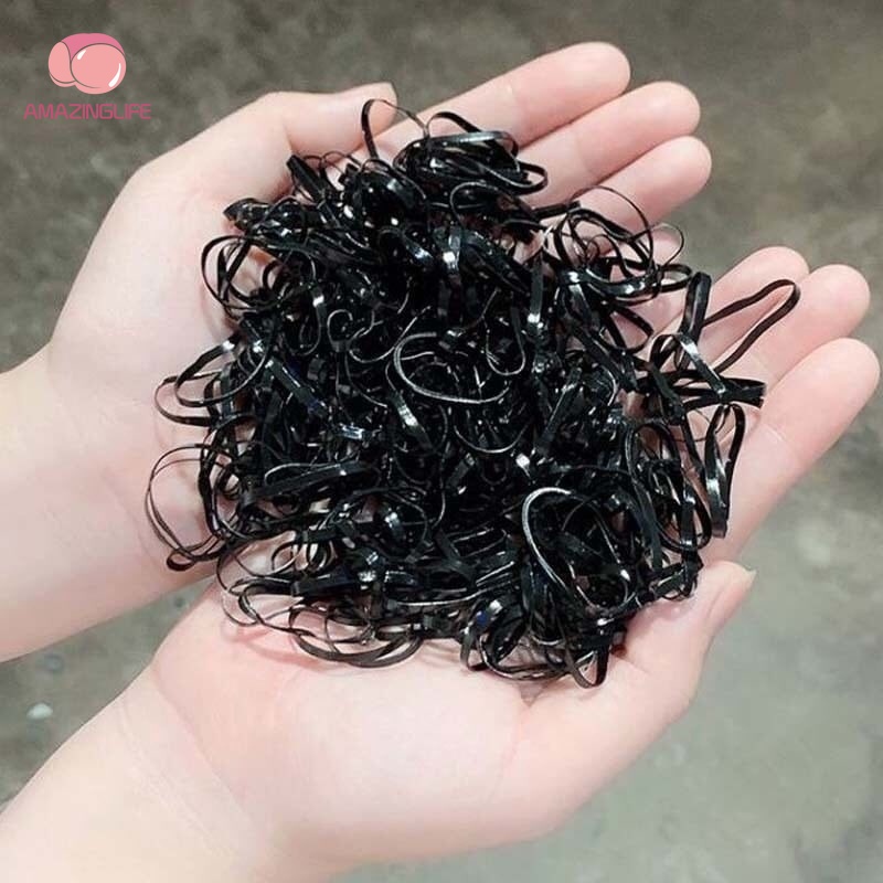 Bộ 1000 Dây Thun Buộc Tóc Nhiều Màu Sắc Dành Cho Bé Gái